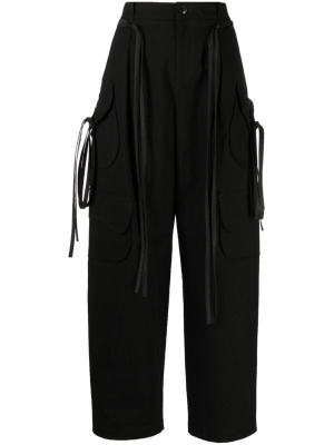 

High-waisted strapped cargo trousers, Yohji Yamamoto High-waisted strapped cargo trousers