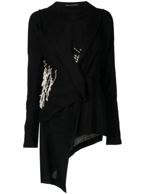 

Drape-stitch asymmetric jacket, Yohji Yamamoto Drape-stitch asymmetric jacket