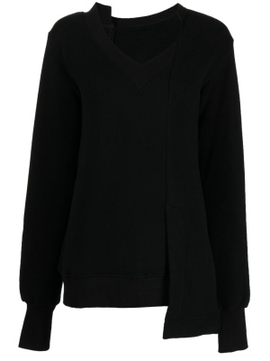 

Asymmetric V-neck sweatshirt, Yohji Yamamoto Asymmetric V-neck sweatshirt