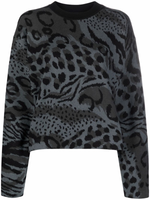 

Animal-print knit jumper, Kenzo Animal-print knit jumper