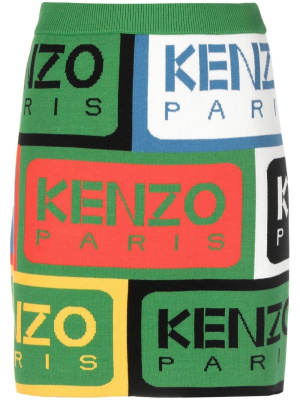 

Knitted logo-pattern mini skirt, Kenzo Knitted logo-pattern mini skirt