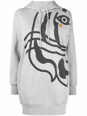 

Logo hooded sweatshirt dress, Kenzo Logo hooded sweatshirt dress
