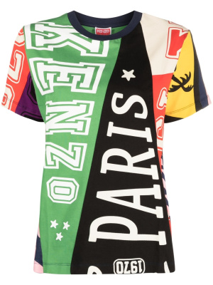 

Flag logo-print cotton T-shirt, Kenzo Flag logo-print cotton T-shirt