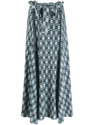 

Monogram-pattern knitted maxi skirt, Kenzo Monogram-pattern knitted maxi skirt