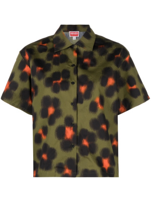 

Leopard-print short-sleeve shirt, Kenzo Leopard-print short-sleeve shirt