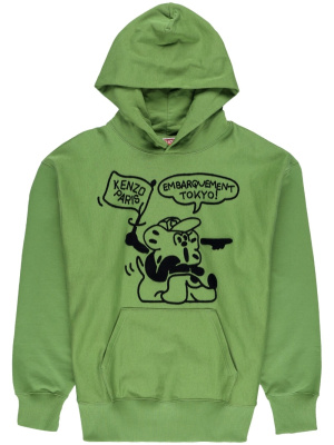 

Flocked cotton hoodie, Kenzo Flocked cotton hoodie