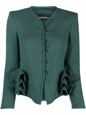 

Ruffle trim jacket, Emporio Armani Ruffle trim jacket