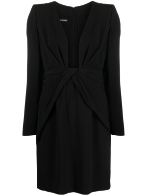 

Long-sleeved draped dress, Emporio Armani Long-sleeved draped dress
