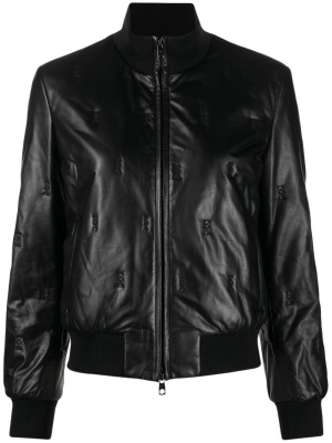 

Travel Essential leather bomber jacket, Emporio Armani Travel Essential leather bomber jacket