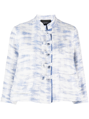 

Gradient-patterned jacquard jacket, Emporio Armani Gradient-patterned jacquard jacket