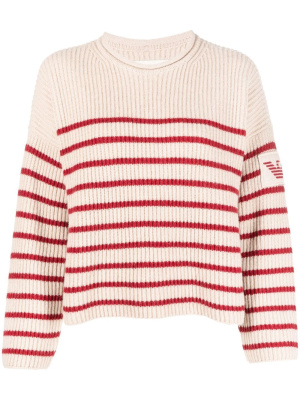 

Ribbed-knit striped jumper, Emporio Armani Ribbed-knit striped jumper