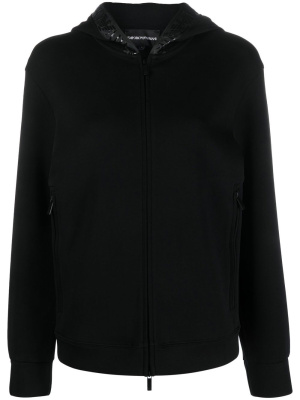 

Logo-print zip-up hoodie, Emporio Armani Logo-print zip-up hoodie