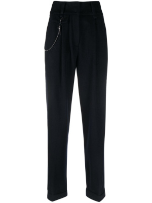 

Chain-detail high-waisted trousers, Emporio Armani Chain-detail high-waisted trousers