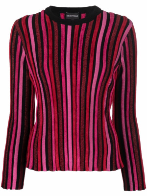 

Striped-knit jumper, Emporio Armani Striped-knit jumper