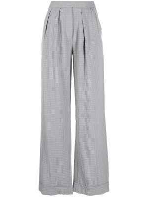 

Waffle-effect pleated straight trousers, Emporio Armani Waffle-effect pleated straight trousers