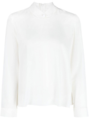 

Band-collar silk blouse, Emporio Armani Band-collar silk blouse