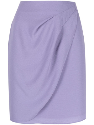 

High-waisted wrap-detail skirt, Emporio Armani High-waisted wrap-detail skirt