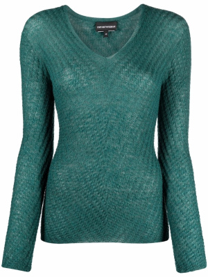 

V-neck fine knit jumper, Emporio Armani V-neck fine knit jumper