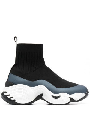 

Chunky-sole high-top sneakers, Emporio Armani Chunky-sole high-top sneakers