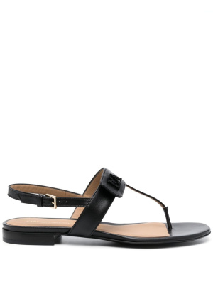 

Logo-plaque leather sandals, Emporio Armani Logo-plaque leather sandals