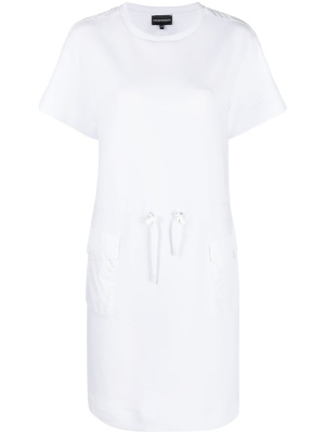 

Logo-patch short-sleeve dress, Emporio Armani Logo-patch short-sleeve dress