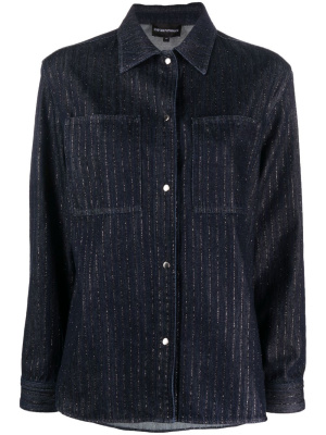 

Long-sleeve pinstripe shirt, Emporio Armani Long-sleeve pinstripe shirt