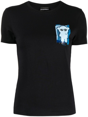 

Graphic-print cotton T-shirt, Emporio Armani Graphic-print cotton T-shirt