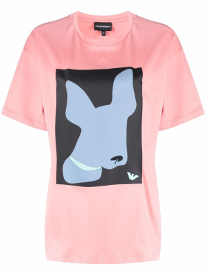 

We Love Dogs print T-shirt, Emporio Armani We Love Dogs print T-shirt