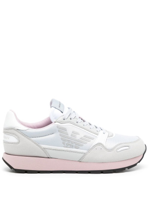 

Panelled logo-print sneakers, Emporio Armani Panelled logo-print sneakers