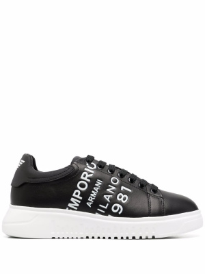 

Logo-print detail sneakers, Emporio Armani Logo-print detail sneakers