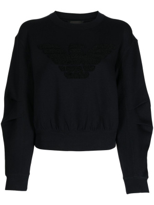 

Logo-embossed crew-neck sweatshirt, Emporio Armani Logo-embossed crew-neck sweatshirt
