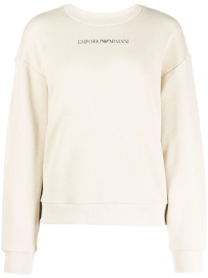 

Logo-print cotton sweatshirt, Emporio Armani Logo-print cotton sweatshirt