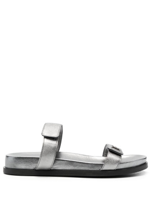 

Logo-plaque touch-strap sandals, Emporio Armani Logo-plaque touch-strap sandals