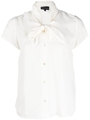 

Tie-neck short-sleeve shirt, Emporio Armani Tie-neck short-sleeve shirt