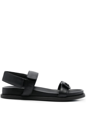 

Logo-plaque strappy sandals, Emporio Armani Logo-plaque strappy sandals
