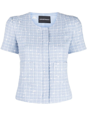 

Bouclé short-sleeve jacket, Emporio Armani Bouclé short-sleeve jacket