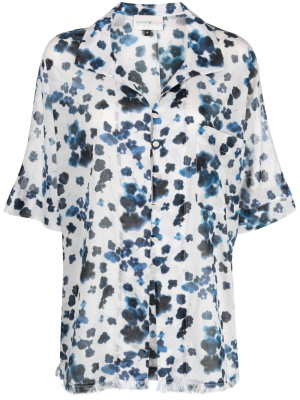 

Mare abstract-print cotton shirt, Emporio Armani Mare abstract-print cotton shirt