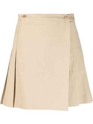 

Box-pleated A-line wrap miniskirt, Kenzo Box-pleated A-line wrap miniskirt