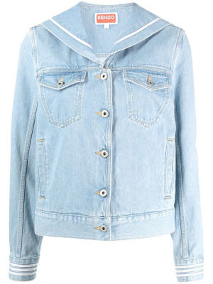 

Sailor logo-embroidered denim jacket, Kenzo Sailor logo-embroidered denim jacket
