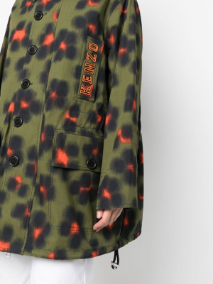 

Floral-print short raincoat, Kenzo Floral-print short raincoat