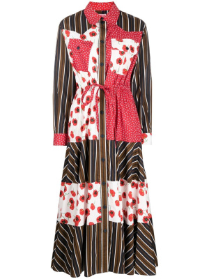 

Patchwork-detail shirt dress, Kenzo Patchwork-detail shirt dress