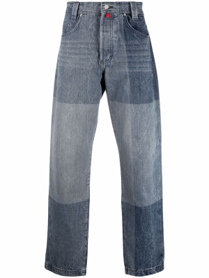 

Colour-block straight-leg jeans, 032c Colour-block straight-leg jeans