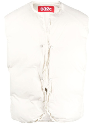 

Puffer button-up gilet, 032c Puffer button-up gilet