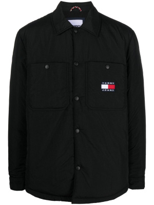 

Logo-patch long-sleeve shirt-jacket, Tommy Jeans Logo-patch long-sleeve shirt-jacket