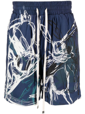 

Abstract-print bermuda shorts, DOMREBEL Abstract-print bermuda shorts