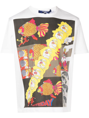 

Graphic-print cotton T-shirt, Junya Watanabe Graphic-print cotton T-shirt