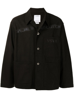 

Logo-print crinkle-effect shirt jacket, Visvim Logo-print crinkle-effect shirt jacket