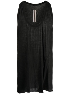 

U-neck semi-sheer vest, Rick Owens U-neck semi-sheer vest