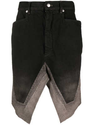 

Layered-effect denim skirt, Rick Owens Layered-effect denim skirt