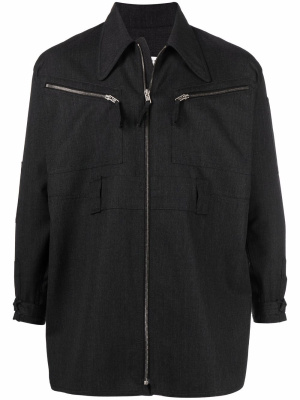 

Wool oversized collar shirt jacket, Maison Margiela Wool oversized collar shirt jacket